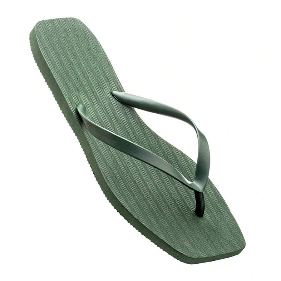 Women's Square Flip Flops Fashion Everyday Immediate Shipping - 苔蘚 - 查看 1