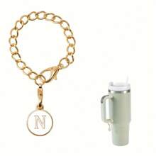 1 Packung Initialen Charm Anhänger, personalisierte Buchstaben Schmuckanhänger zur Kennzeichnung von Kaffeetassen, Anti-Verlust Dekoartikel