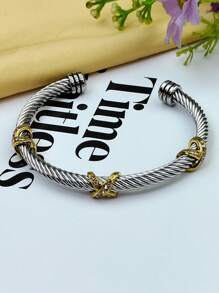 1入歐美時尚不銹鋼可調節手鏈,適合女士/女孩 - 彩色 - 查看 9