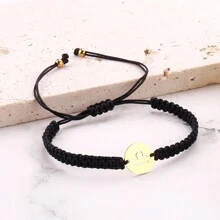 1 pieza Pulsera unisex con de los 12 signos del zodíaco, hecha a mano de acero inoxidable trenzado, de moda