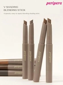 Peripera K-Beauty Paste 修容棒，面部塑形和修容棒，带柔软刷头，自然哑光覆盖，轻盈、光滑、丝绒质地，瘦脸鼻，自然渐变，古铜色棒，韩国彩妆 - 03 Grayish Cool - 查看 9