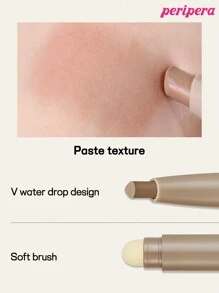 Peripera K-Beauty Paste 修容棒，面部塑形和修容棒，带柔软刷头，自然哑光覆盖，轻盈、光滑、丝绒质地，瘦脸鼻，自然渐变，古铜色棒，韩国彩妆 - 03 Grayish Cool - 查看 3