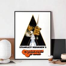 1pc Wall Arts Posters Frameless Clockwork Orange Poster Frameless Poster Kraft Club Bar Paper Retro Poster Wall Art Painting Bedroom Learning Pop,Canvas