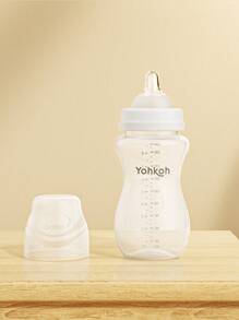 1pc Natural Wide Mouth Baby Bottle, High-Quality Newborn PP Milk Bottle, 190ML/260ML