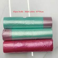 15-75 个多色抽绳垃圾袋重型垃圾袋垃圾袋垃圾袋，无味耐用浴室垃圾袋厨房办公室，加厚坚固，适用于浴室、厨房、卧室、办公室 - 彩色 - 查看 18