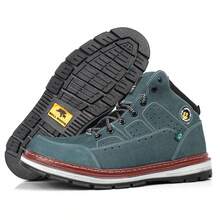 Men's Adventure Leather Combat Boot Shoe With PU Gel Insole - 淺灰色 - 查看 5