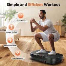 Vibration Plate, Whole Body Vibration Plate Exercise Machine For Lymphatic Drainage, Power Plate Vibration Plate W/ 2 Resistance Bands For Wellness And Fitness - Apricot - View 3
