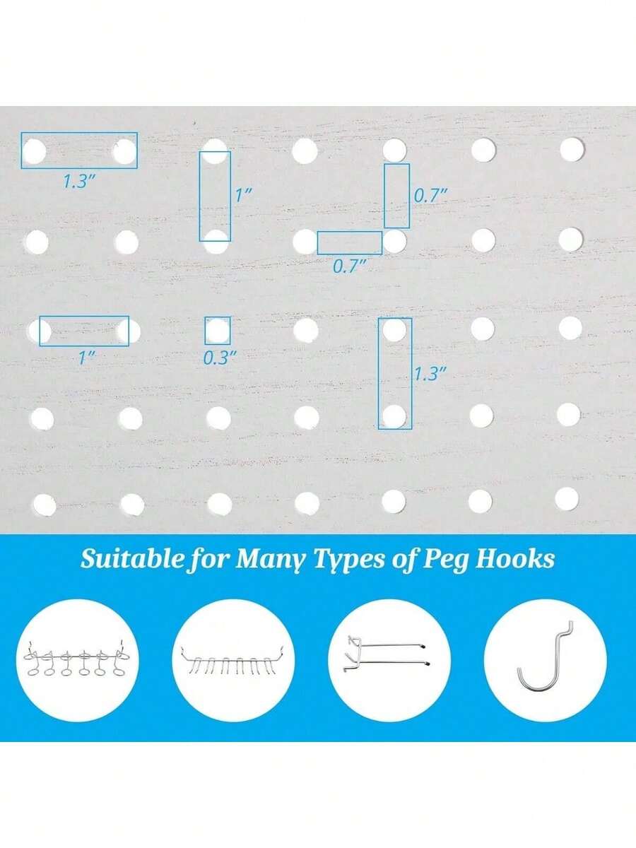 4 Panel Pegboard Freestanding, 5 FT Portable Display Board Organizer