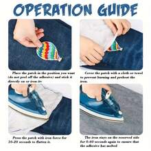 9 件彩色毛巾绣有五角星/飞机布，金葱边，双面粘底绣花补丁，服装袋，破损补丁，DIY 配件适用于牛仔裤，包包，鞋子，袜子等。免费设计 - 彩色 - 查看 7