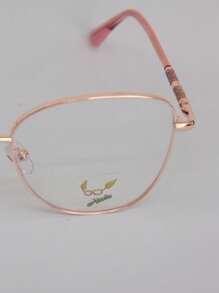 AMIA Women's Metal Eyeglass Frame With Rhinestones On The Temples And Lenses With Blue Filter MOD 8619 - Rusty Rose - View 6