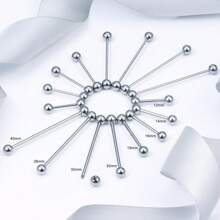 2/8 件 14G 舌钉不锈钢防过敏乳头舌环直工业耳环杠铃 14G 乳头舌软骨条身体穿孔饰品男女适用 12 毫米 14 毫米 16 毫米 18 毫米 36 毫米 38 毫米 5 毫米球