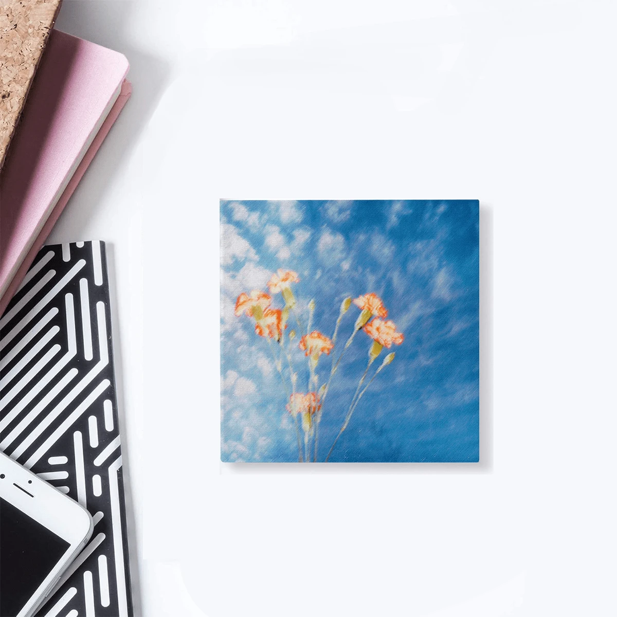 1 tấm vải bạt để vẽ tranh, tấm vải bạt phẳng màu trắng sơn lót kích thước 4x4 inch - Tấm vải bạt để vẽ tranh acrylic, màu nước sơn dầu Tempera - trắng - Xem 1