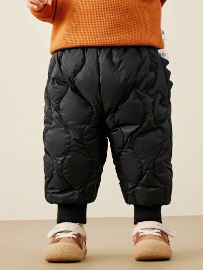 mini bala 男童女童裤子2024秋冬新款高腰长裤