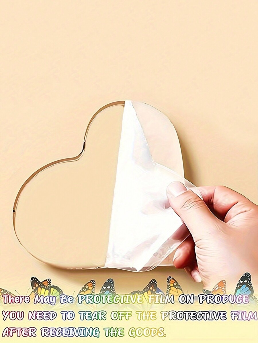 1pc Christmas Decoration Acrylic Heart Shaped Ornament, Indoor