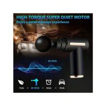 1 件深层肌肉放松手持按摩枪，用于身体、腿部、背部和颈部疼痛按摩、按摩器、颈部按摩器 - 加長供電線(180CM/70.8in) - 查看 7