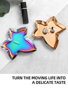 1 khay đựng đồ trang điểm nghệ thuật làm móng bằng thép không gỉ, giá đỡ trưng bày nghệ thuật làm móng hình lá, bảng màu nghệ thuật làm móng lá phong, bảng màu sơn móng tay, dụng cụ lưu trữ sáng tạo để lưu trữ các vật dụng nhỏ làm móng và làm đồ trang sức tự làm - Nhiều màu - Xem 8