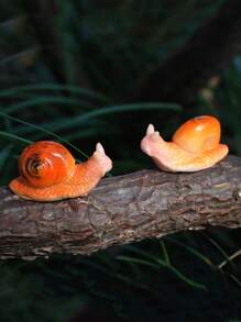 2/6/10 件树脂仿真蜗牛微景观装饰品，适用于多肉植物、装饰工艺品