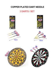 3 件套镀金飞镖投掷游戏飞镖，室内休闲娱乐玩具，国旗设计 - 彩色 - 查看 2