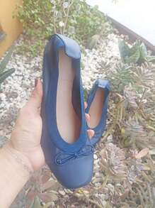 Women's Compact Folding Flats With Square Toe