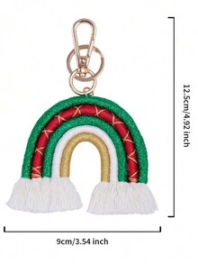 Christmas Holiday Cartoon Cute Santa Claus Bag Keychain Pendant 1pc - Multicolor - View 3