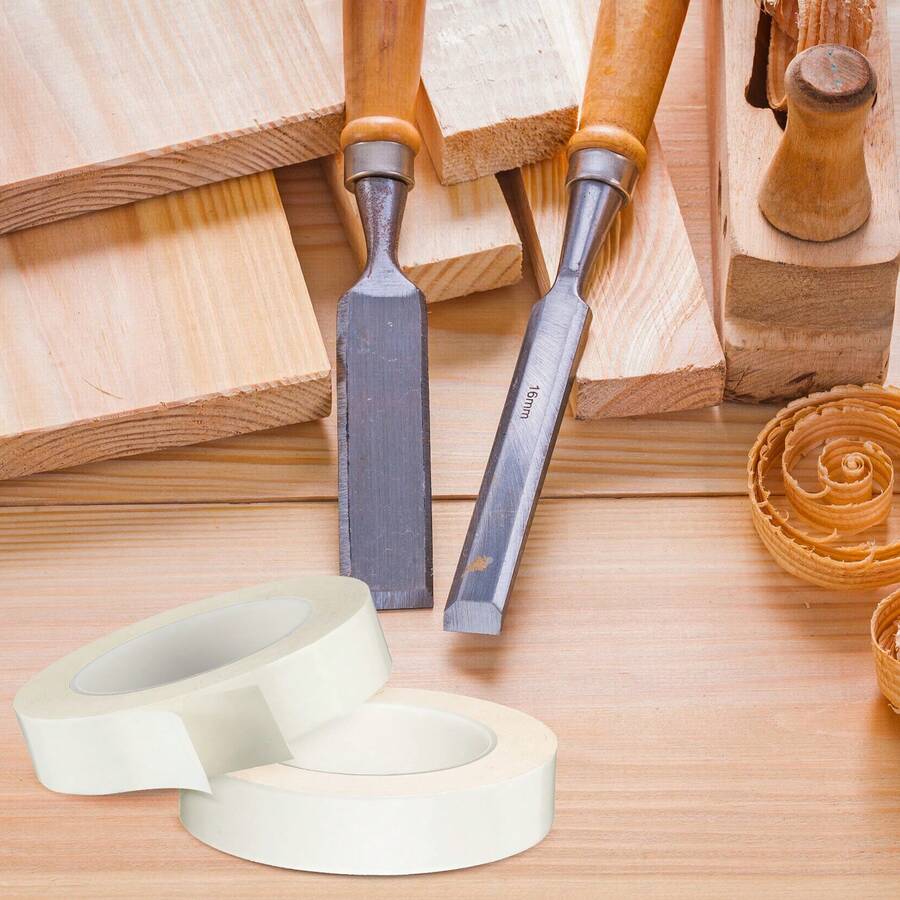 2 Pack Double Sided Woodworking Tape, 1 Inch X 36 Yd Double Sided Flat