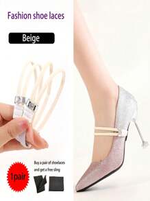 1/2/3/5 Pairs Detachable High Heel Shoe Straps, No-Slip High Heel Anti-Loose Foot Strap, Self-Adhesive High Heel Decorative Band