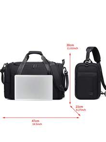 Túi du lịch Arctic Hunter dung tích lớn, có thể gập lại, khóa kéo, chống bụi, màu trơn, túi đựng hành lý, túi xách tay, túi tập gym, túi đi làm, túi đi học, túi xách tay cho học sinh, túi xách tay, túi cuối tuần, túi xách tay cho kỳ nghỉ, túi ngoài trời, túi công tác, túi đi bệnh viện và túi unisex cho nữ, quà tặng Giáng sinh, túi mùa thu đông, túi thực dụng cho Lễ Tạ ơn, túi nam, túi tote, túi đựng máy tính, túi đi biển, túi thể thao, túi đeo ngực, túi đeo hông, quà tặng cho nam, túi cho nam giới. - màu đen - Xem 10