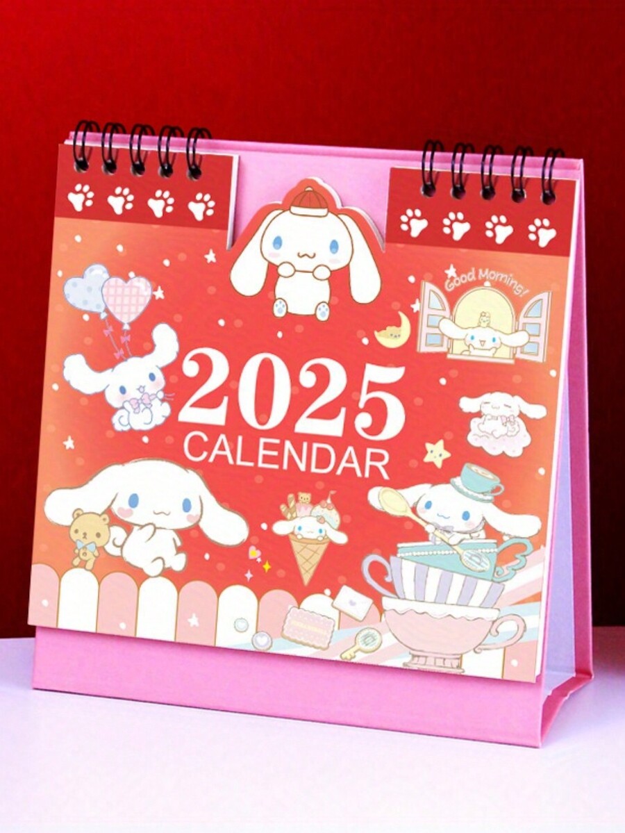 Sanrio 2025 Creative Simple Desktop Note Desk Calendar Business Office