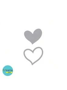 Decorative Wall Sticker, Heart 200 Units Of 2 Sizes - Màu Xám nhạt - Xem 1