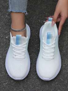 Giày chạy bộ thể thao nữ cỡ lớn thời trang, nhẹ, buộc dây, chống trượt, chống mài mòn, mùa xuân và mùa thu - Nhiều màu - Xem 1