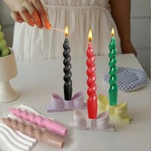 1 hộp 2 nến xoắn ốc nhiều màu (Trắng, Đen, Đỏ, Vàng, Nâu, Cam, Tím, Hồng, Xanh nhạt). Mỗi ngọn nến cháy trong 8 giờ, Không có mùi thơm, Không nhỏ giọt. Nến xoắn ốc thon cho tiệc tối, tụ họp, đám cưới, trang trí bàn. Sinh nhật, Giáng sinh, Năm mới, Quà tặng sáng tạo., Trang trí phòng, Quà tặng - Nhiều màu - Xem 9