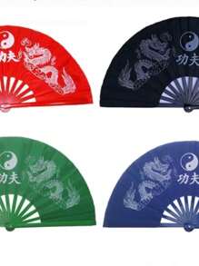 Large Oriental Fan Dance Kung Fu Tai Chi Chuan - Đỏ - Xem 3