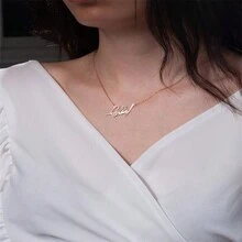 1PC Actual Signature Necklace - Meaningful Personalized Signature Necklace -Bridesmaid Jewelry -Your Signature -Mom Gift - Mother's Day Gifts - Multicolor - View 4