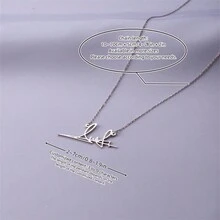 1PC Actual Signature Necklace - Meaningful Personalized Signature Necklace -Bridesmaid Jewelry -Your Signature -Mom Gift - Mother's Day Gifts - Multicolor - View 11