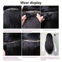 8Pcs/Set Clip In Hair Extensions Straight Human Hair Brazilian Clip In Natural Black Color Clip Ins 22 26 Inch 120G Remy Hair - Natural Black - View 10