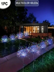 1 件 FACHOI 太阳能烟花灯 60 LED - 420 LED 户外花园装饰，8 种模式，非常适合露台、走道、小路、派对和婚礼 - 彩色 - 查看 11