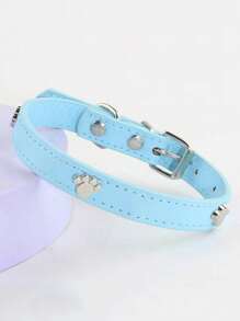 1pc Pet Collar For Small Dogs & Cats, Adjustable Puppy Collar - Blue - View 25