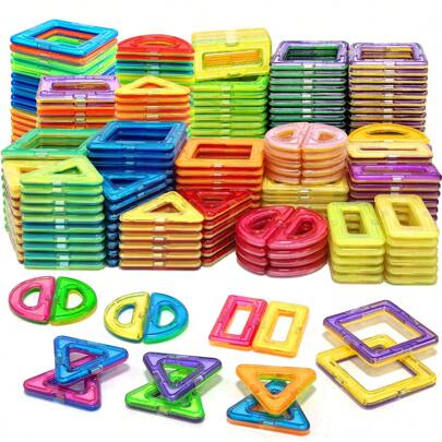 Zestaw magnetycznych klocków – zestawy naukowe i zabawki do nauki STEM, budowania i kreatywności – idealny prezent urodzinowy na początek roku szkolnego (rozmiar: 5,5 cm/2,17 cala i 4,7 cm/1,85 cala)