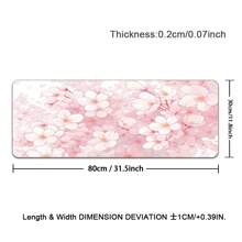 Cute Pink Sakura Mouse Pad, Floral Flowers Mouse Pad, Cherry Blossom Mousepad, Aesthetic Desk Decor, Anti Slip Rubber Base Mice Pad For Computer Office Girl