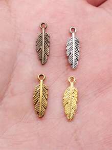 100pcs/Bag 15x5mm Feather Charms Pendant For DIY Jewelry Making Accessories Jewelry Findings DIY Necklace Making DIY Keychain Making Handmade Craft - Feather - View 9