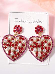 1 cặp bông tai mặt trái tim và môi Cubic Zirconia thời trang, quà tặng trang sức ngày lễ/hàng ngày cho phụ nữ - Bông tai ngày lễ tình nhân - Xem 20