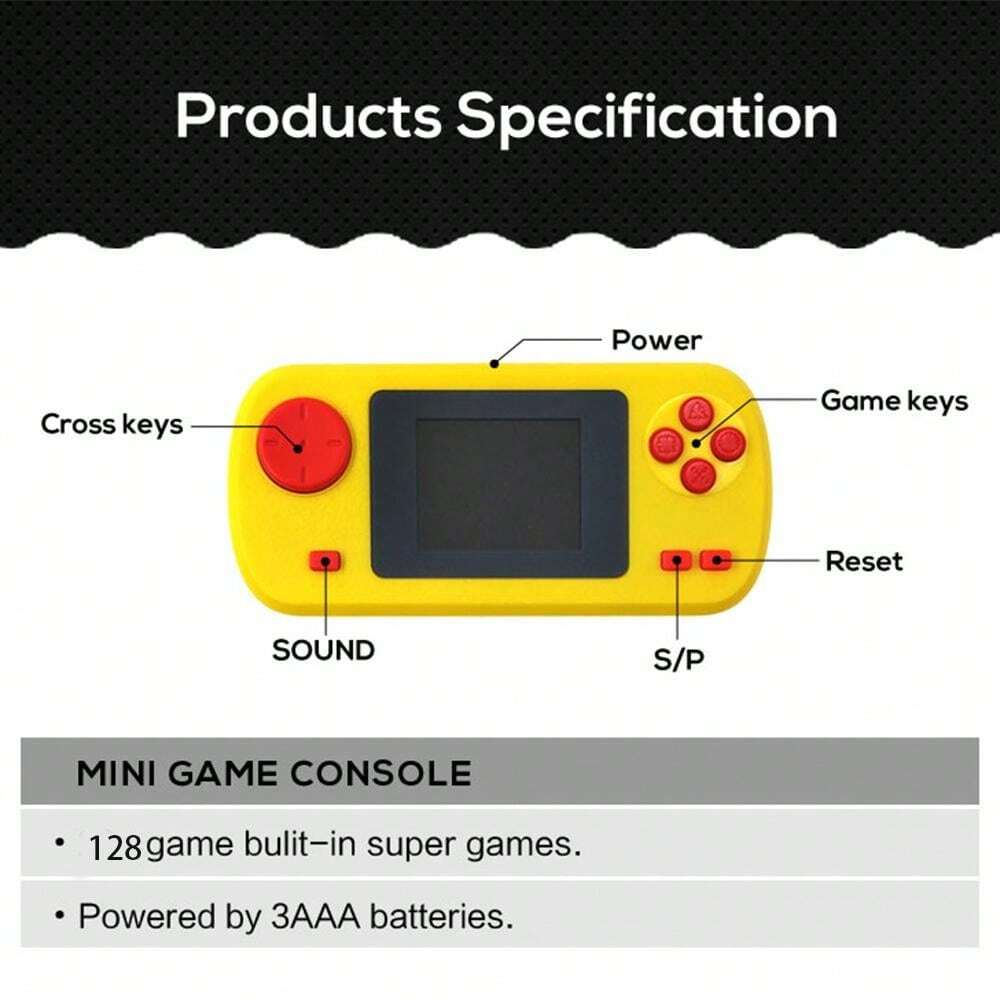 GAMINJA Portable Retro Classic Mini Handheld PSP Game Console, Built-In ...