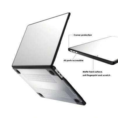 ARMORZONE Hårt MacBook-skal med sprickskydd och fingeravtrycksskydd, TPU+PC, kompatibelt med MacBook Air och Pro