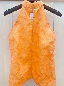 Women's Dress Shirt E079 - 金色 - 查看 3