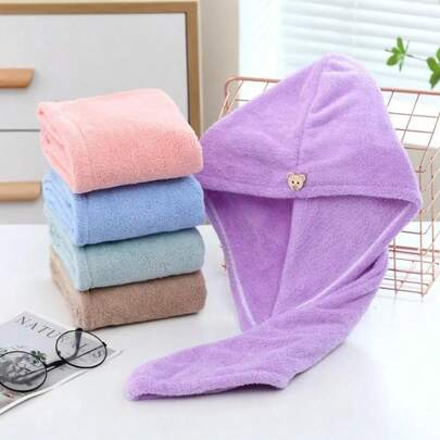 2 piezas Gorro secador de pelo para mujeres, toalla secadora de pelo, suave y cómoda, absorción de agua rápida, apta para todas las estaciones