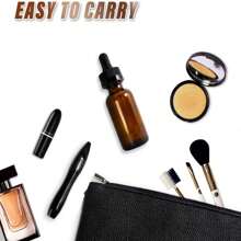 12/4 Packs 1oz Amber Glass Dropper Bottles Glass Eye Dropper 30ml For Essential Oils, Liquids, Glass Tincture Bottles, Leakproof Travel Bottles Home Bathroom Decor Fall Decor Back To School - Brown - View 3