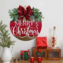 1PC Biển báo Giáng sinh bằng gỗ cổ điển - Biển báo trang trí cho tiền sảnh, vườn, sân trong, thiết kế vòng hoa lễ hội, không cần điện, thích hợp để treo ở cửa trước, biển báo treo cửa nhà ấm áp, hoa văn truyền cảm hứng thú vị bằng gỗ, trang trí nghệ thuật theo phong cách cổ điển cổ điển, dây treo tường in, quà tặng nhà mới phòng khách phòng tắm quán bar quán cà phê vườn văn phòng hội trường trang trí tường - Nhiều màu - Xem 4
