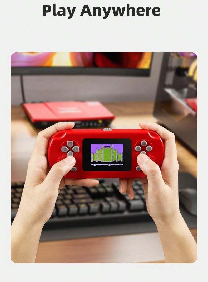 GAMINJA 8-Bit Handheld Game Console With 128 Classic Games, Mini Retro ...