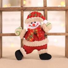 Christmas Decorations, Christmas Tree Accessories, Christmas Fabric Small Doll Pendant, Dancing Old Man, Snowman Doll, Small Pendant, Cartoon Santa Claus Plush Pendant Santa Claus Hairball Keychain, Christmas Gift, Cute Christmas Decoration Bag Charm - Multicolor - View 9