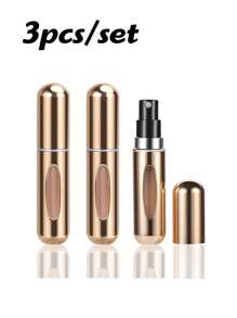 10 件/5 件/3 件/1 件 5ml 底部可再填充香水瓶，带泵和铝制容器便携式液体和化妆品喷雾分配器，旅行友好型化妆包化妆包护肤包洗漱包收纳袋，旅行必需品巡航必需品化妆包收纳化妆品收纳盒化妆盒 - 彩色 - 查看 20